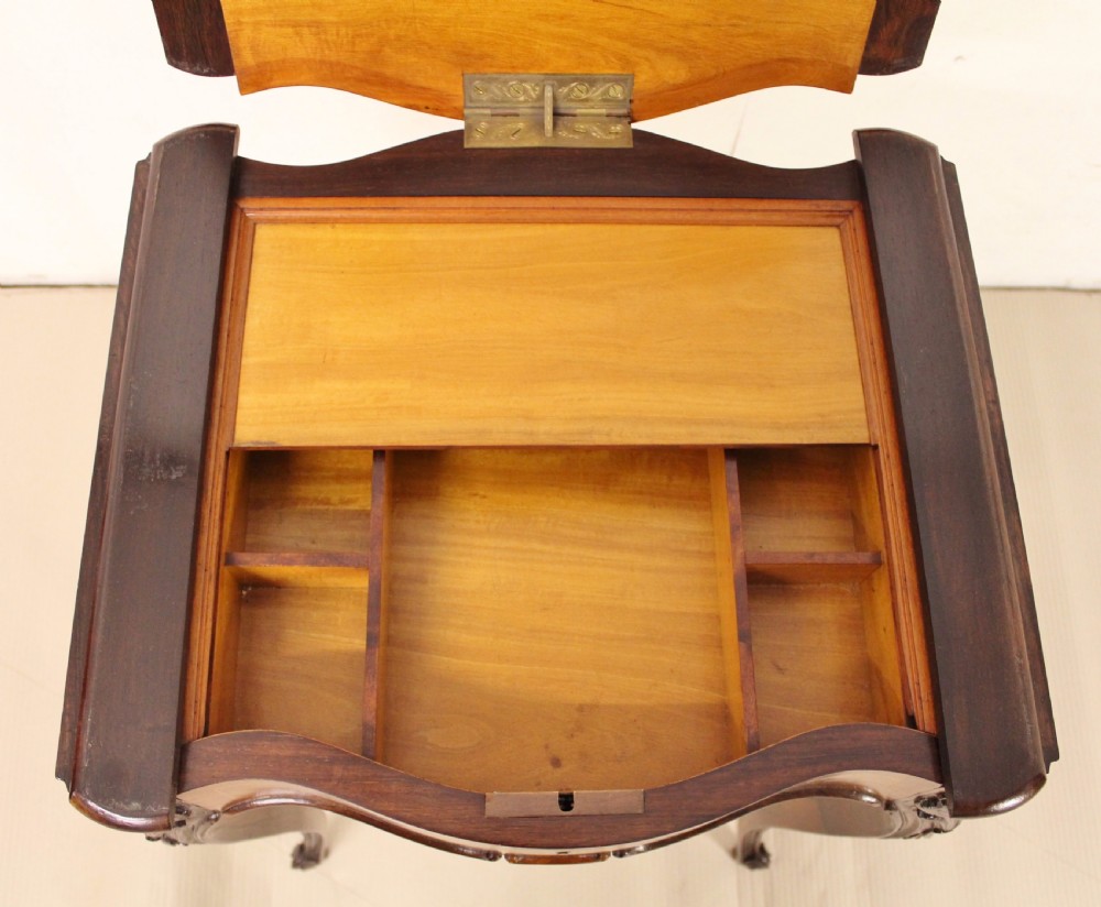 Marquetry Inlaid Rosewood Work Table View XIX
