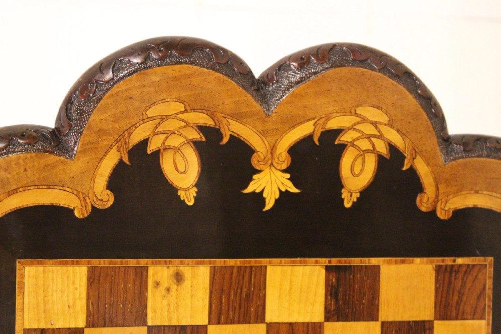 Victorian Inlaid Walnut Chess Top Table View III