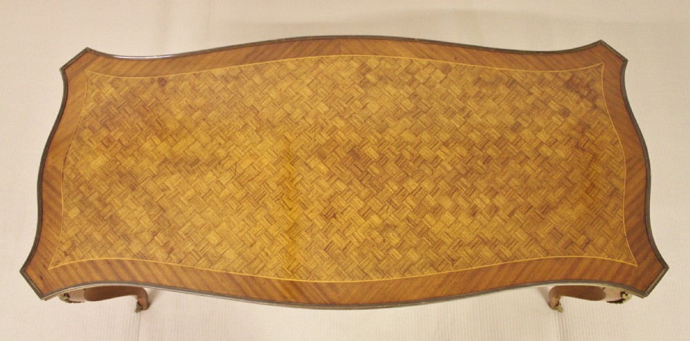 French Kingwood Parquetry Coffee Table View III