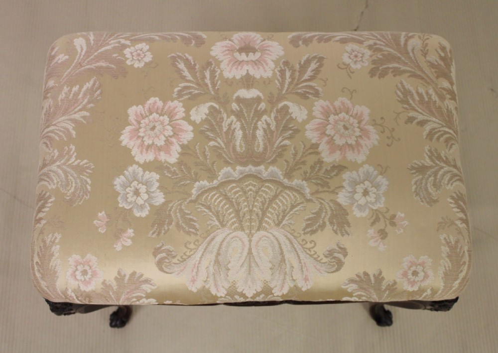 French Mahogany Upholstered Stool View II