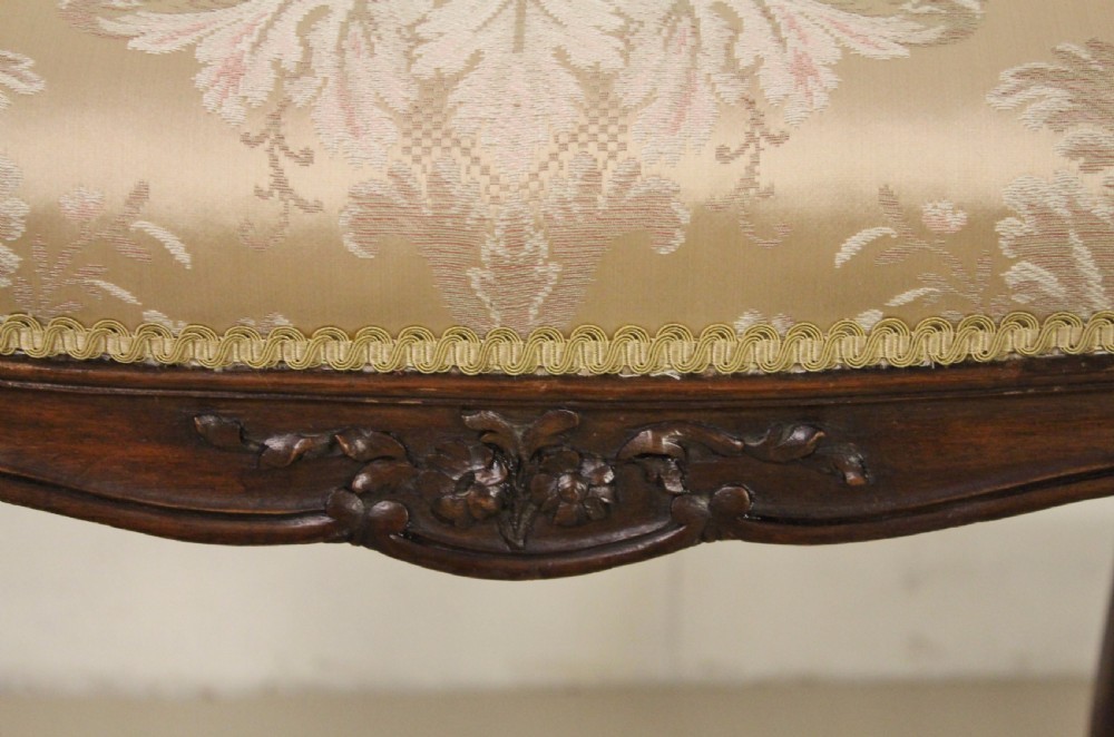 French Mahogany Upholstered Stool View III