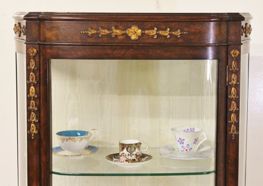 Burr Walnut Vitrine by Maple and Co View II