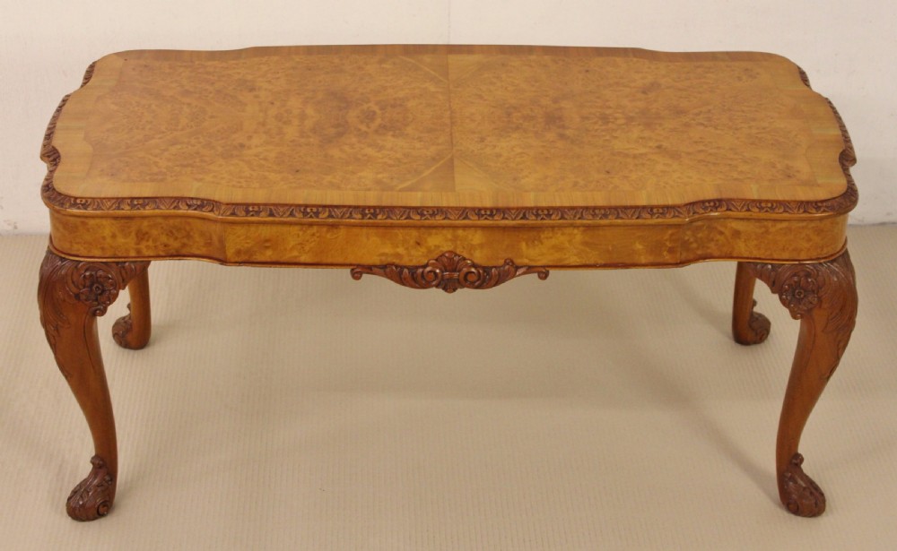 Good Quality Burr Walnut Coffee Table View II