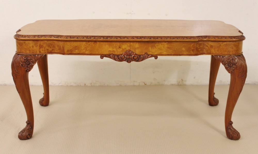 Good Quality Burr Walnut Coffee Table View VI