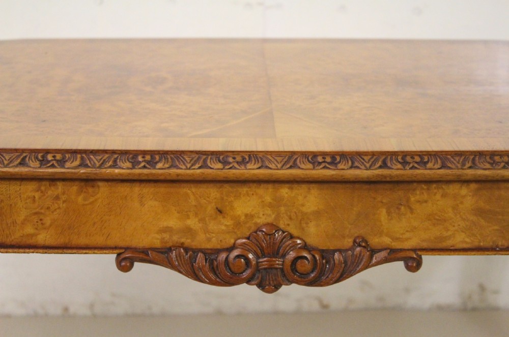 Good Quality Burr Walnut Coffee Table View VII