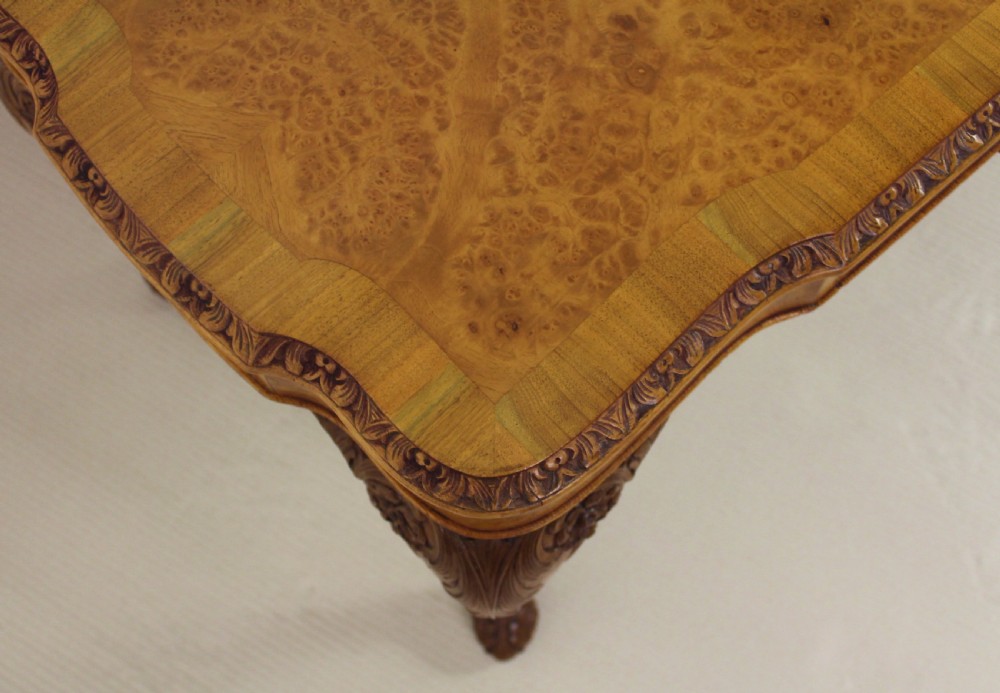 Good Quality Burr Walnut Coffee Table View VIII