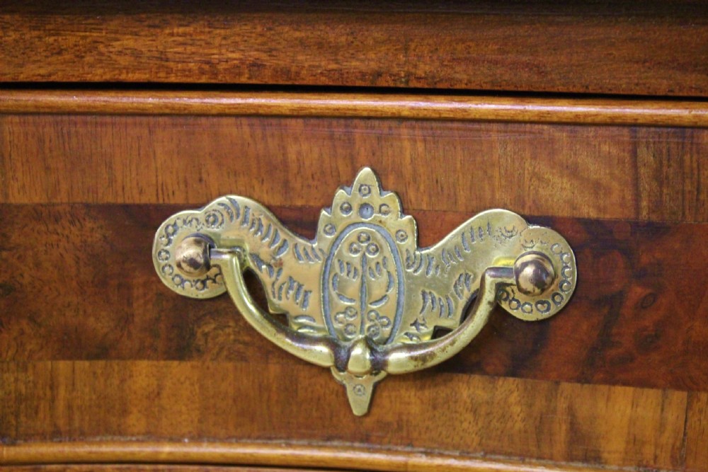Tall Burr Walnut Serpentine Chest of Drawers View IX