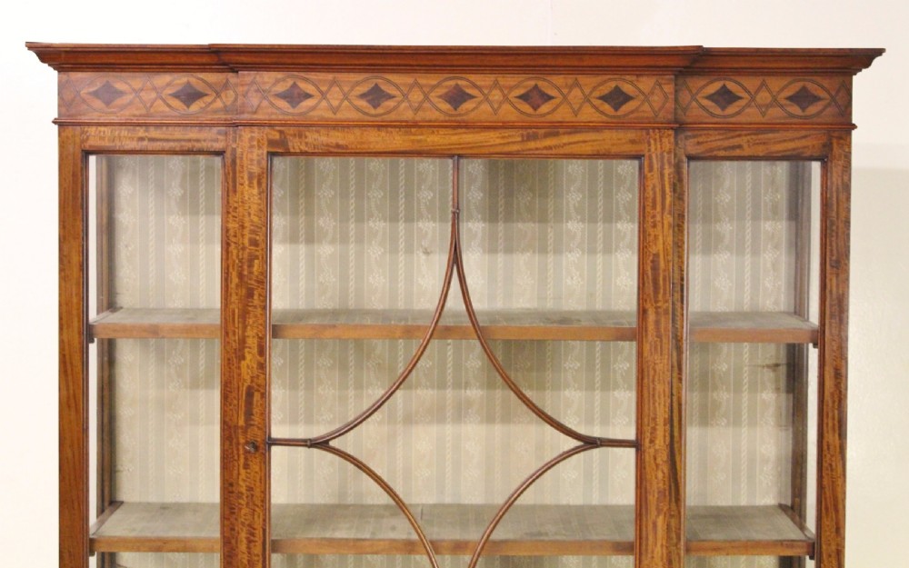 Painted and Inlaid Satinwood Display Cabinet View VI