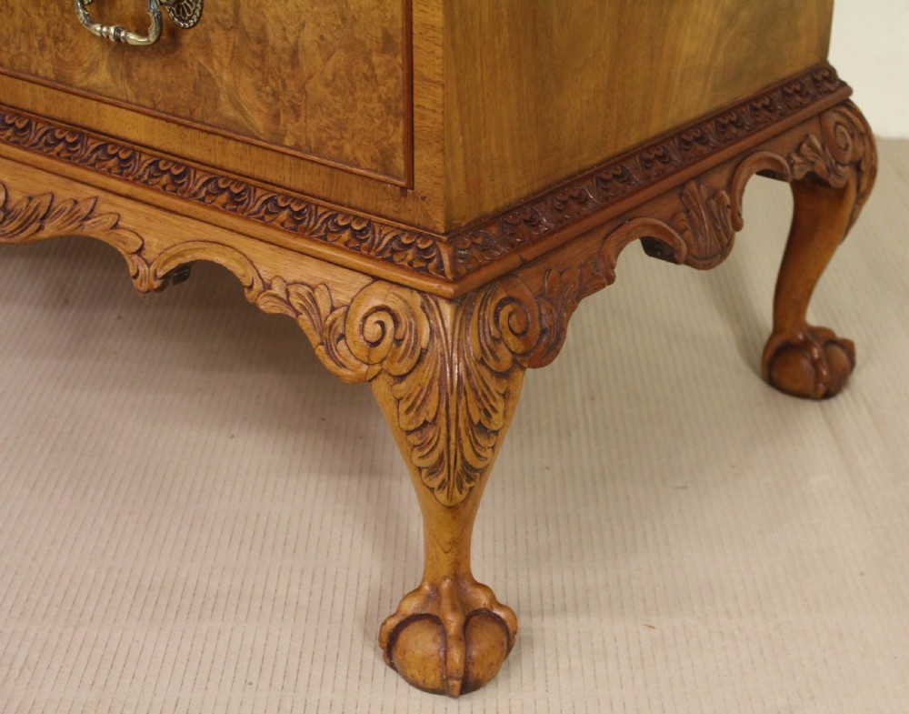 Domed Top Burr Walnut Bureau Bookcase View XIX