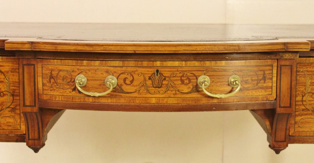 Inlaid Satinwood Writing Table by Maple and Co View IX