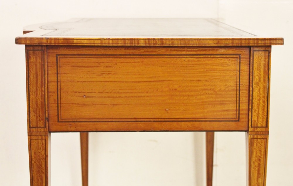 Inlaid Satinwood Writing Table by Maple and Co View XVI