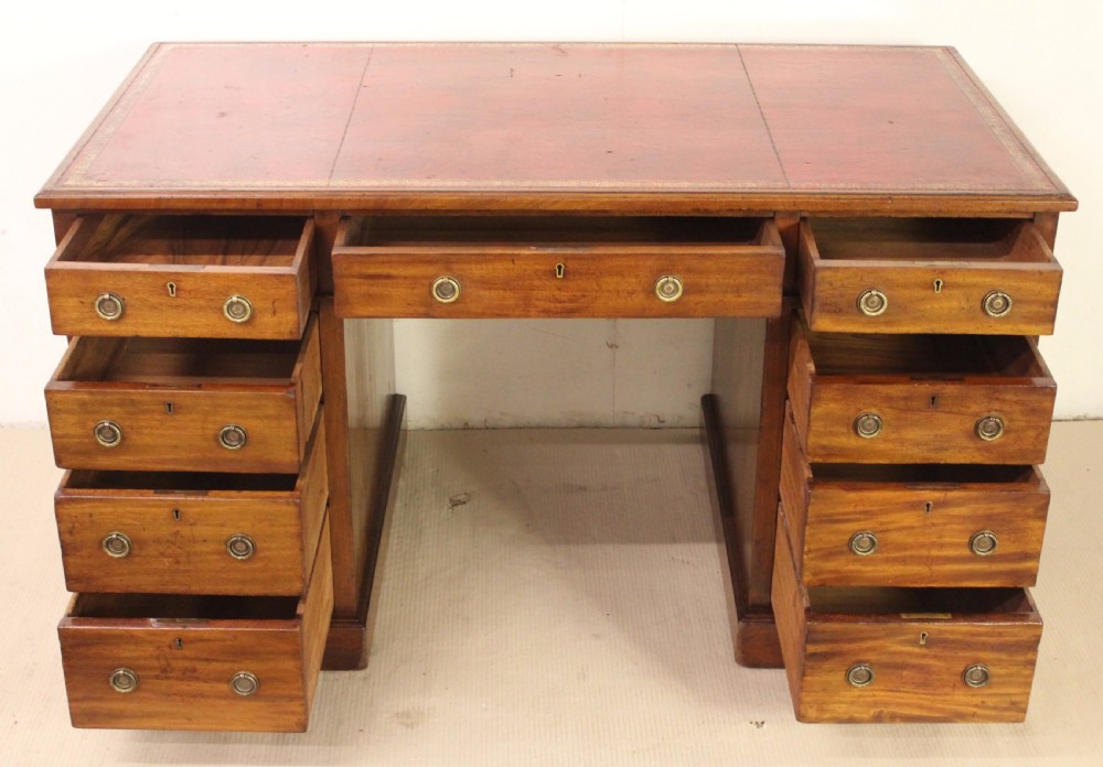 Victorian Mahogany Pedestal Desk by Jas Shoolbred View X