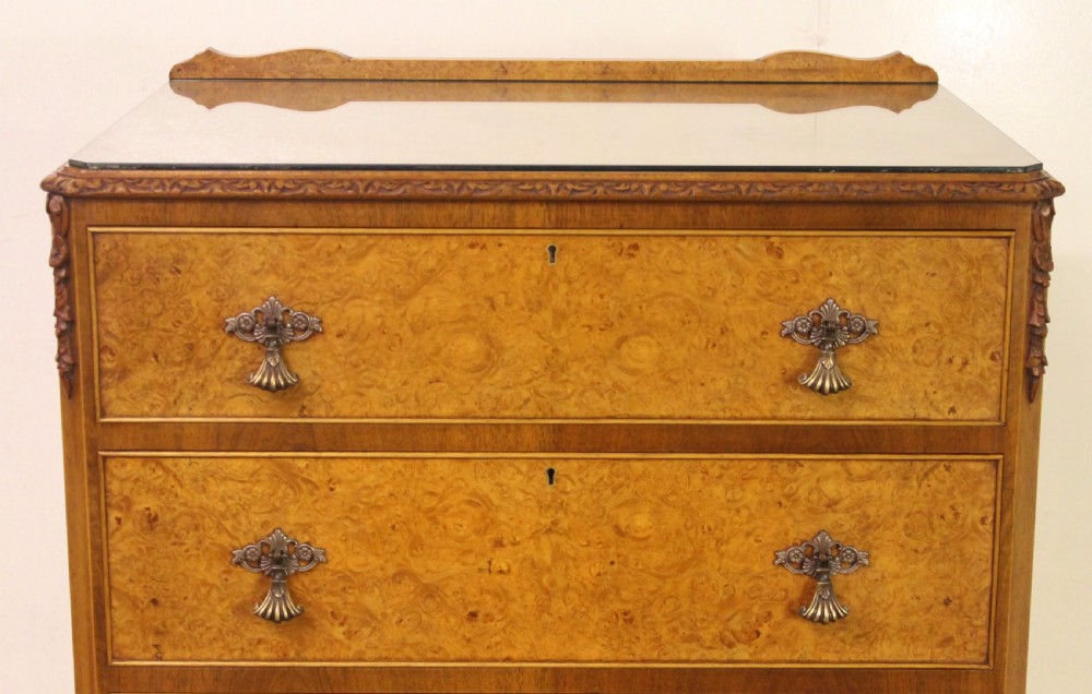 Burr Walnut 6 Piece Bedroom Suite in the Queen Anne Style View XI