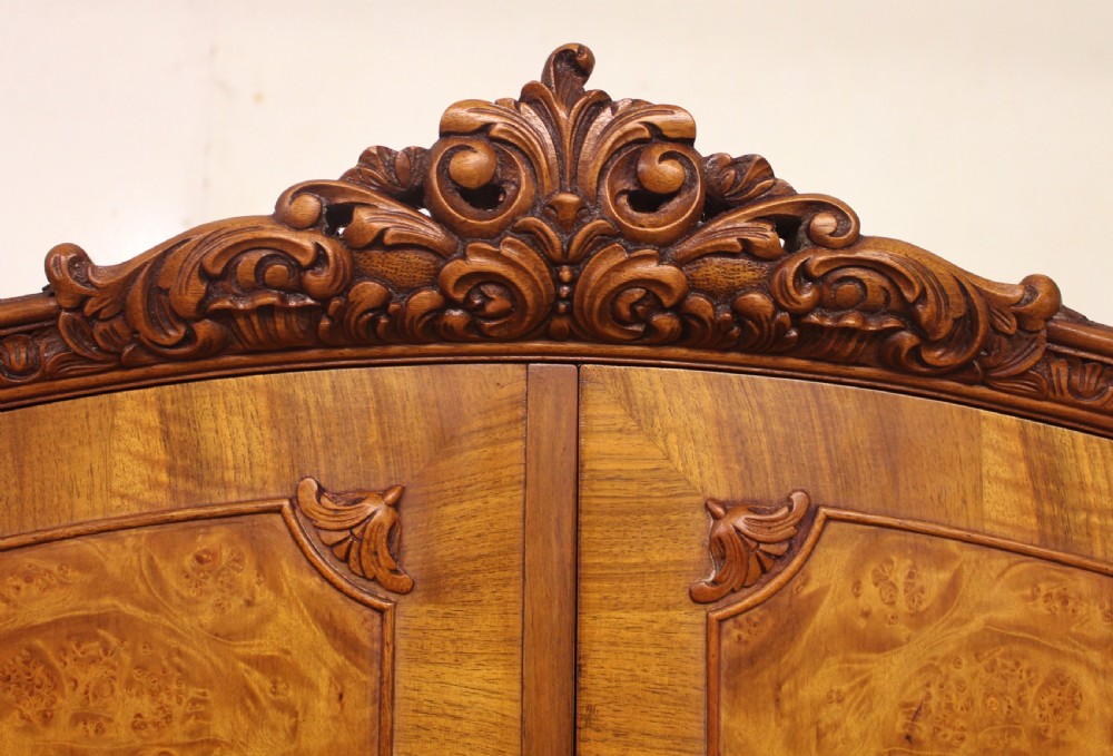 Burr Walnut 6 Piece Bedroom Suite in the Queen Anne Style View XV