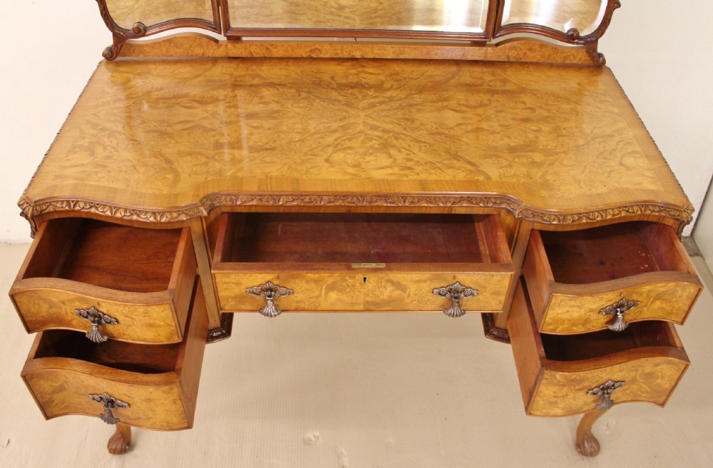 Burr Walnut 6 Piece Bedroom Suite in the Queen Anne Style View XXVI