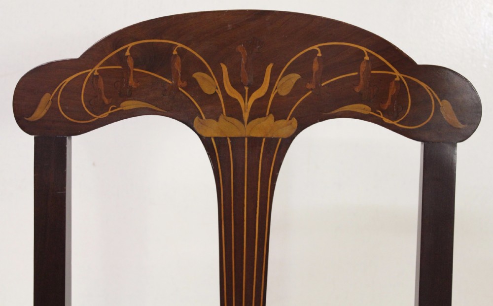 Inlaid Mahogany Art Nouveau Armchair View II