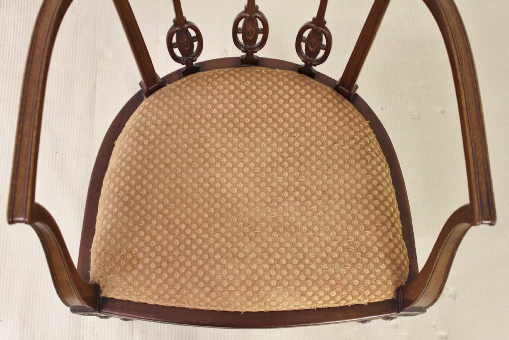 Pair of Mahogany Adams Style Armchairs View V