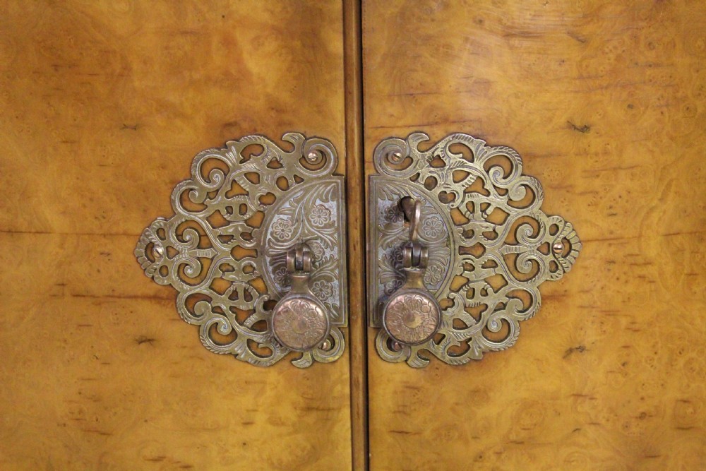 Burr Walnut Half Moon Commode View II