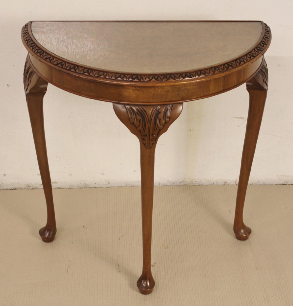 Burr Walnut Console Table