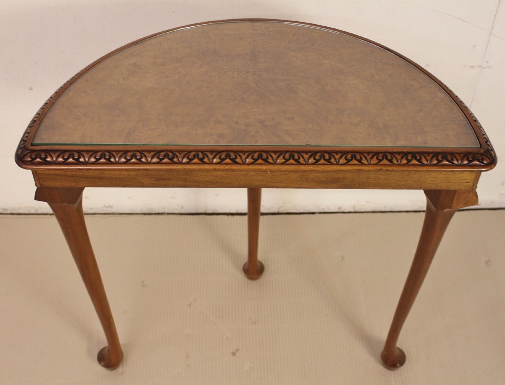 Burr Walnut Console Table View V