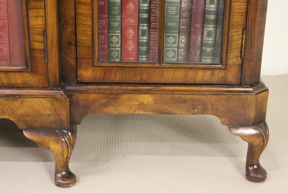 Burr Walnut Breakfront Bookcase by S & H Jewell View VIII