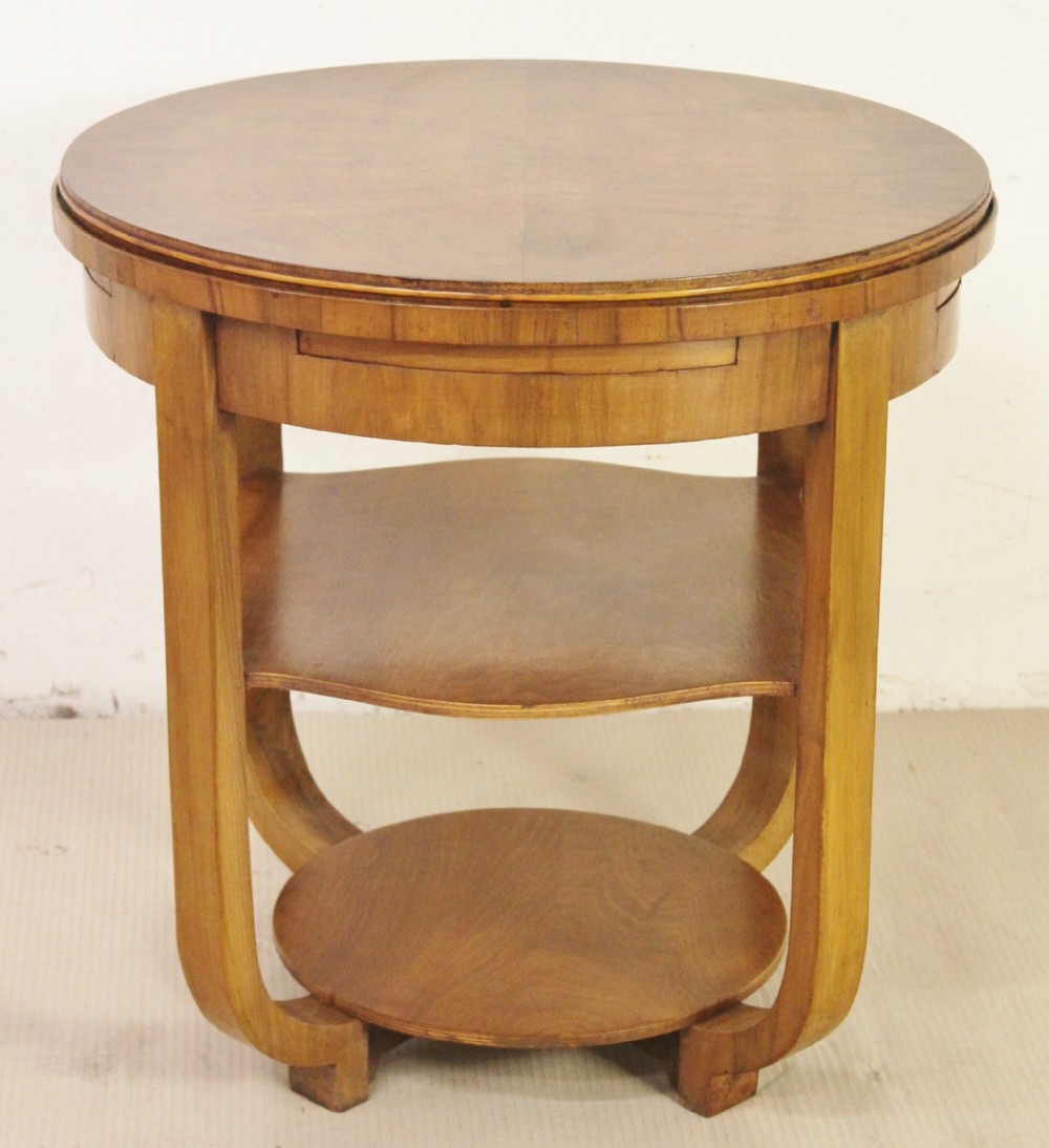 Art Deco Burr Walnut Games Table