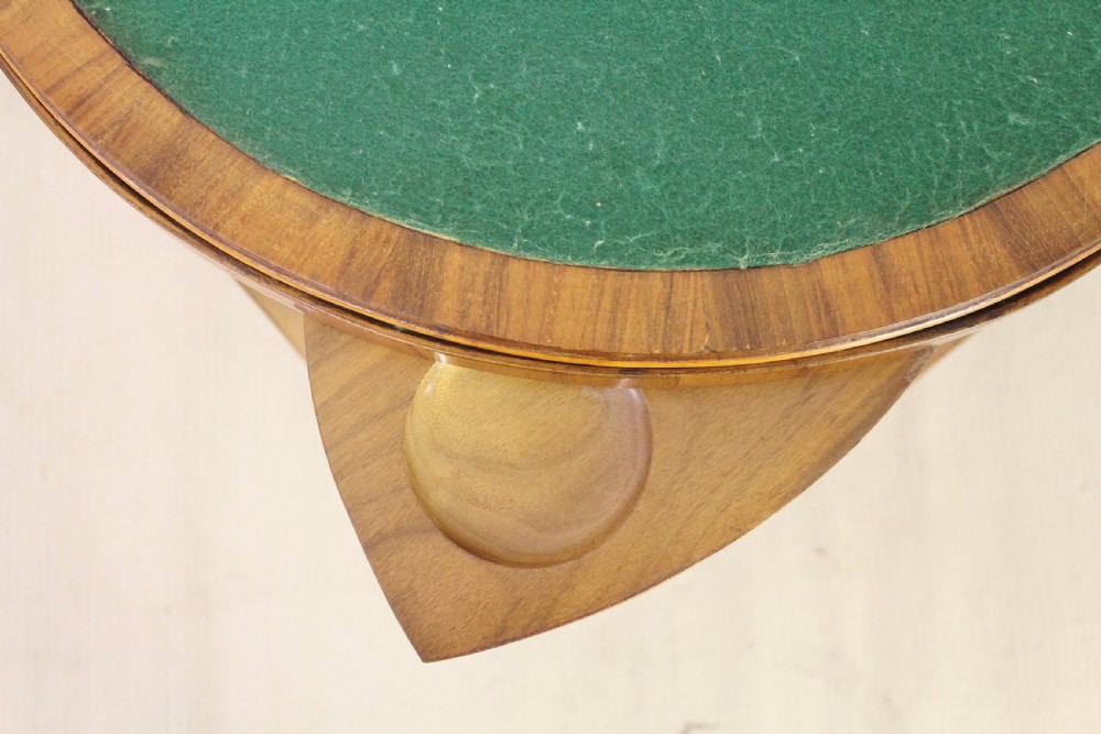 Art Deco Burr Walnut Games Table View V
