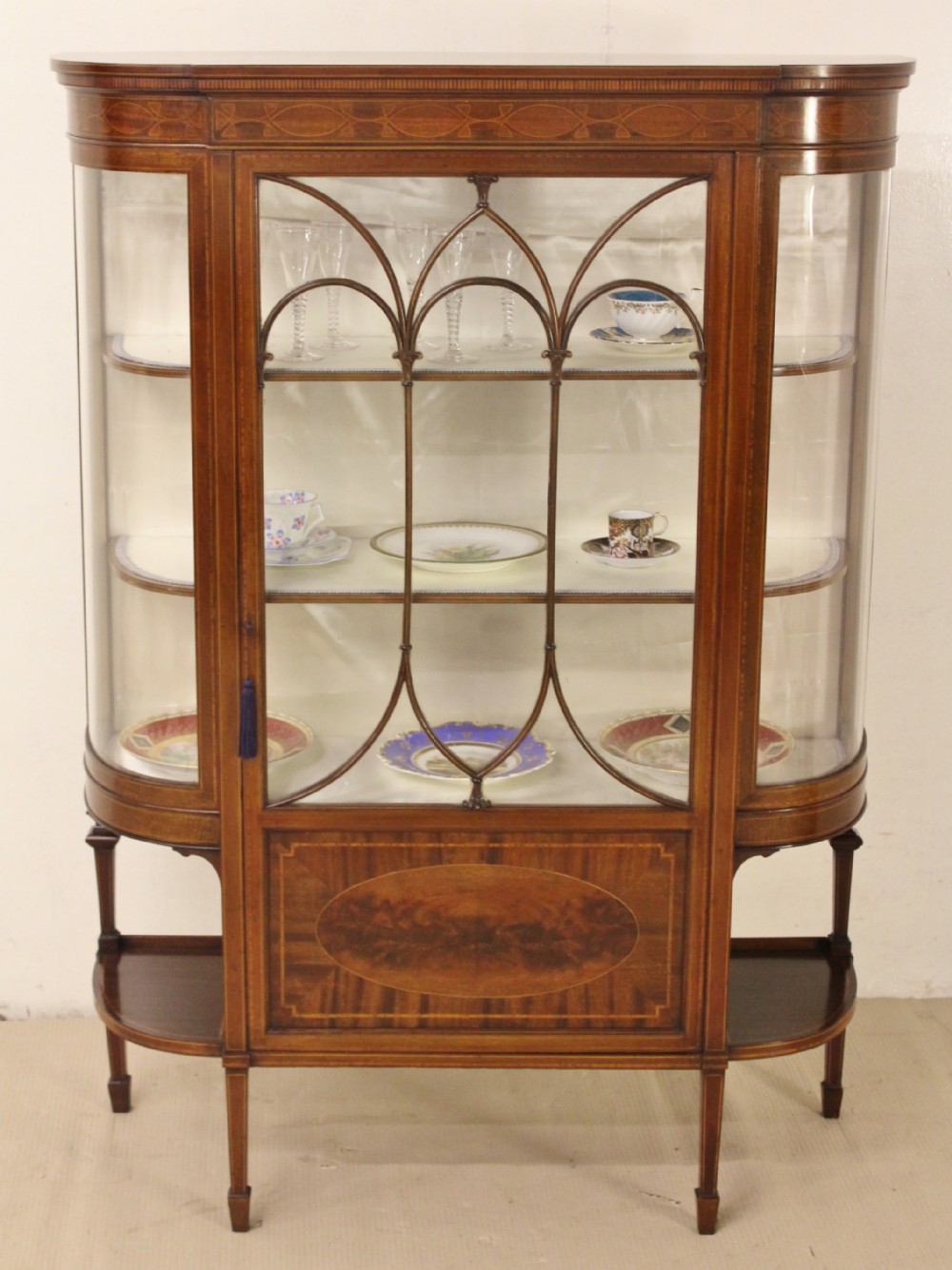 Inlaid Mahogany Display Cabinet by Maple and Co.