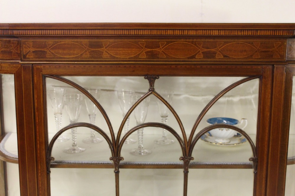 Inlaid Mahogany Display Cabinet by Maple and Co. View IV