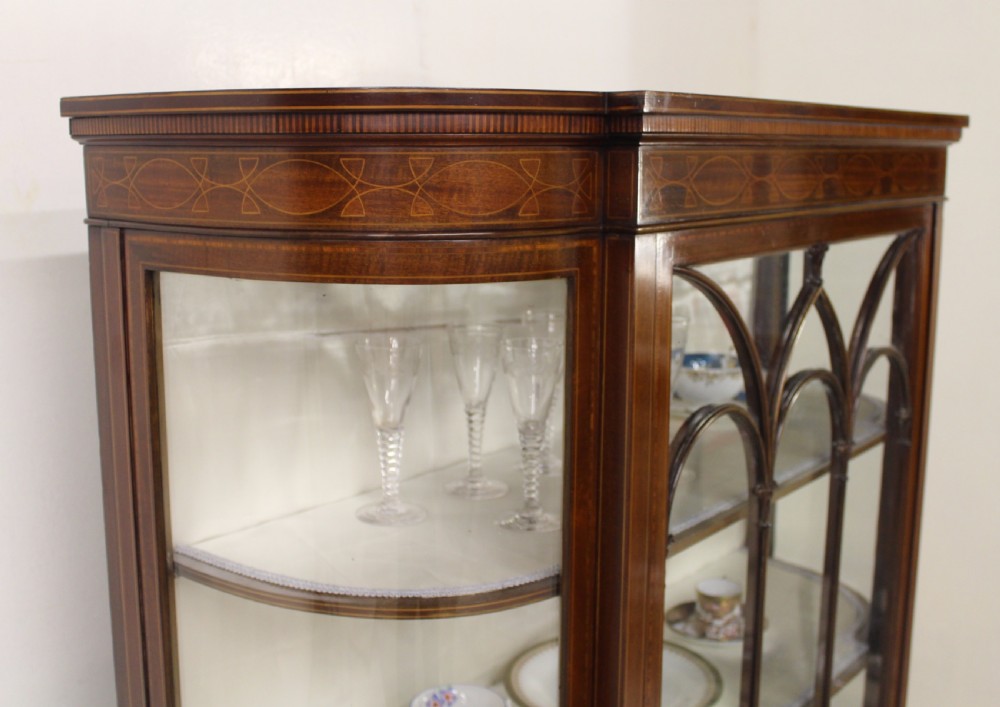 Inlaid Mahogany Display Cabinet by Maple and Co. View IX