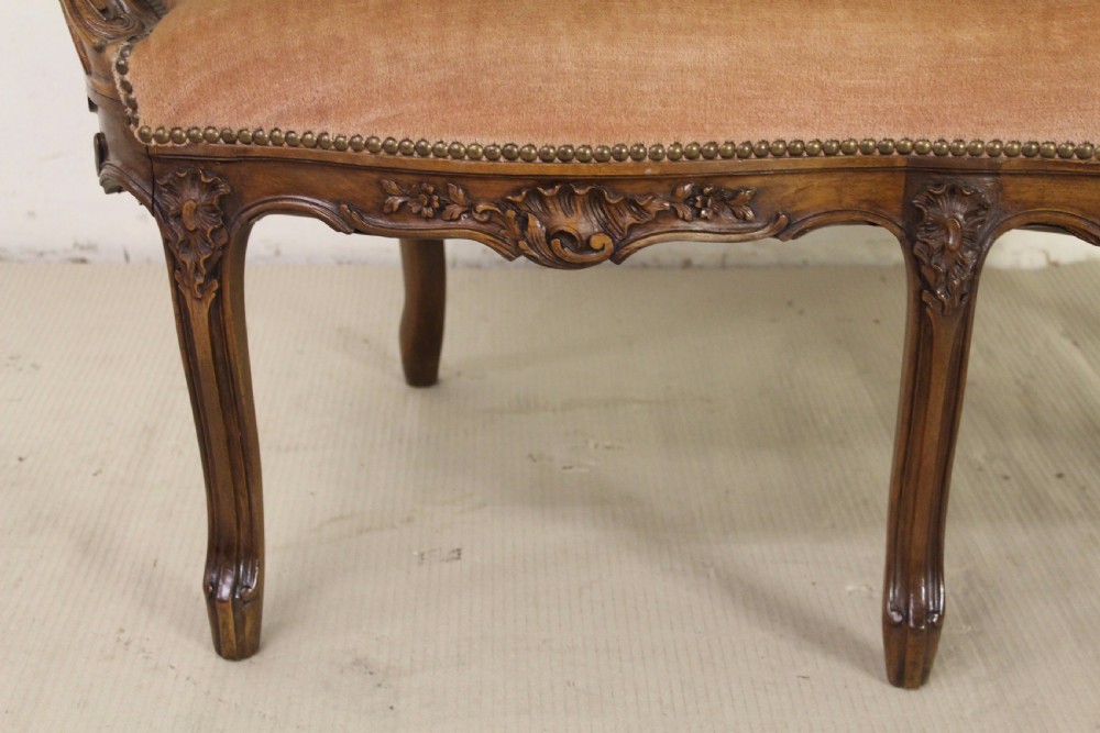 Upholstered French Walnut Canape View VII
