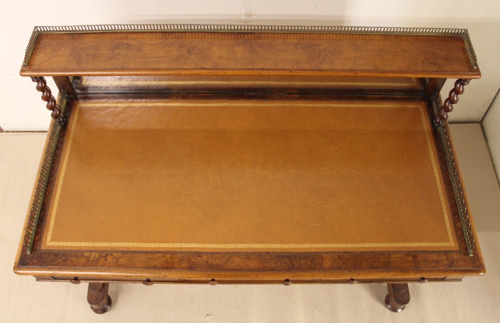 Early Victorian Burr Walnut Writing Table View III