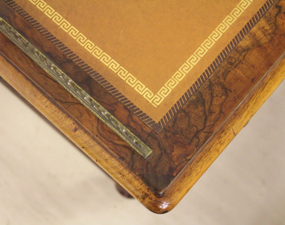 Early Victorian Burr Walnut Writing Table View VIII