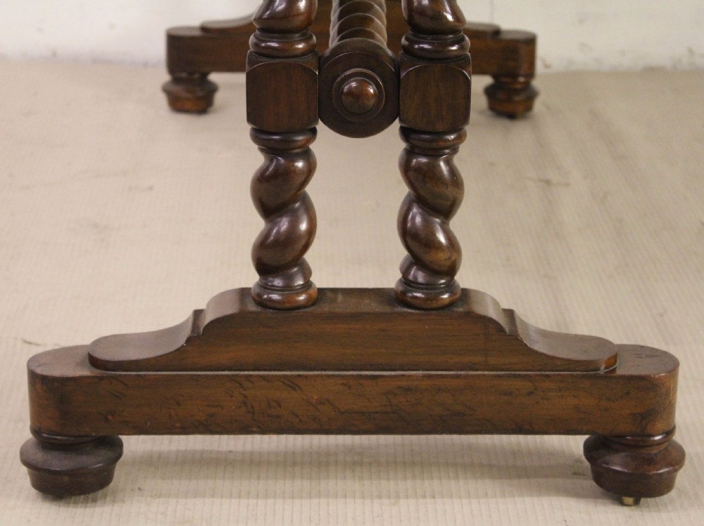 Early Victorian Burr Walnut Writing Table View XVI