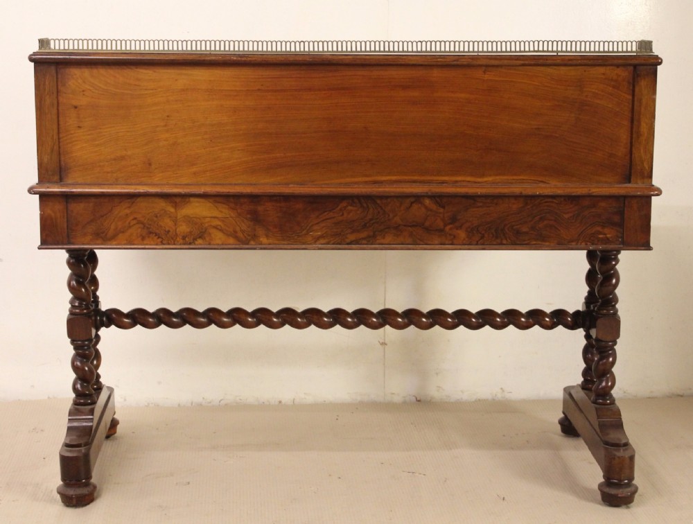 Early Victorian Burr Walnut Writing Table View XVII
