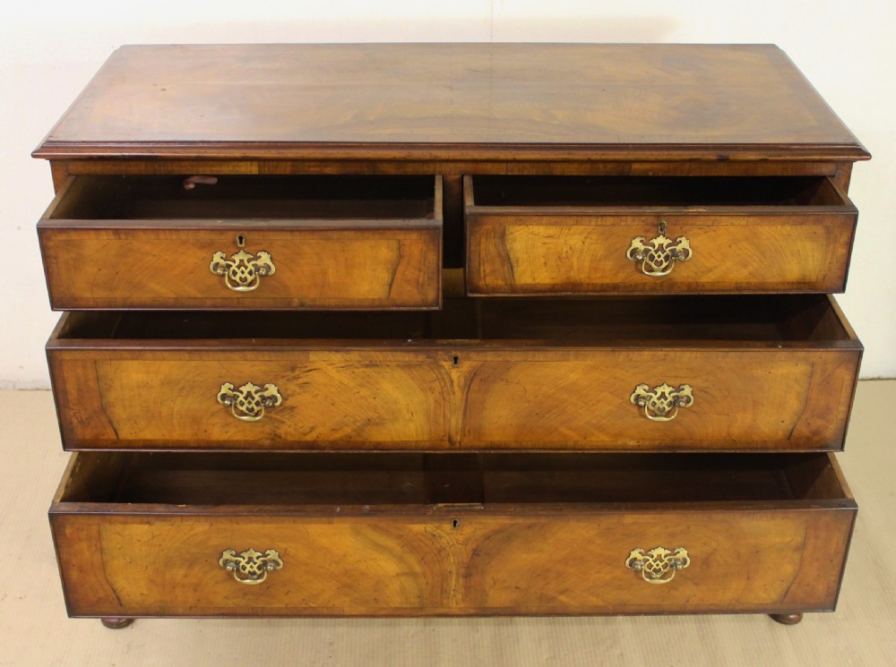 Queen Anne Style Burr Walnut Chest of Drawers View X