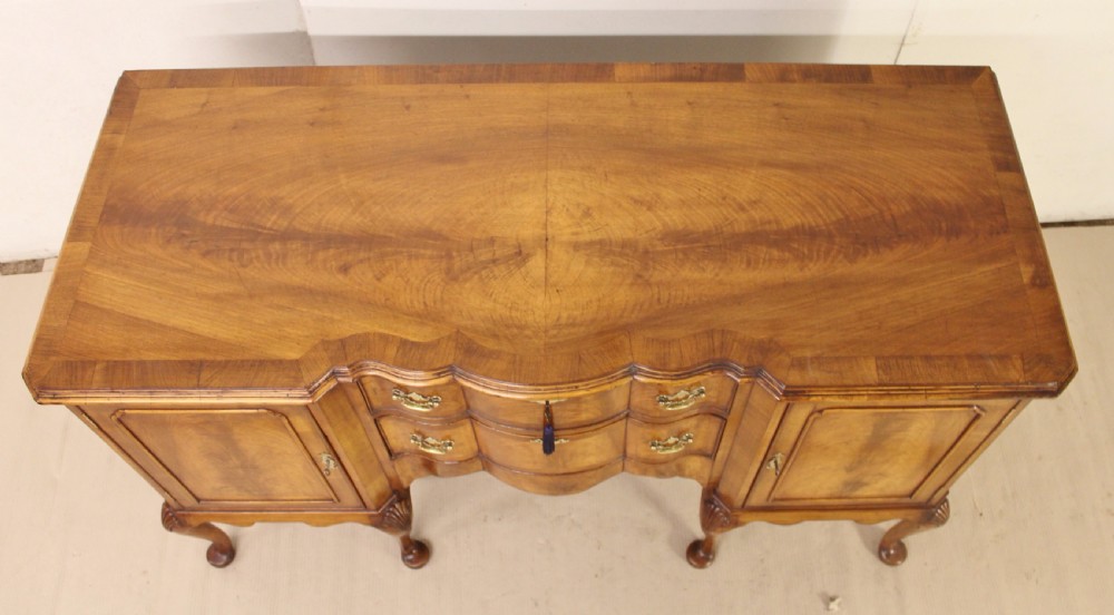 Queen Anne Style Burr Walnut Sidebaord View II