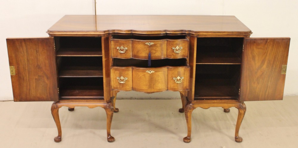 Queen Anne Style Burr Walnut Sidebaord View IV