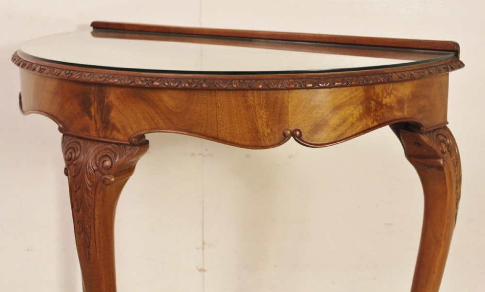Burr Walnut Console Table View VII