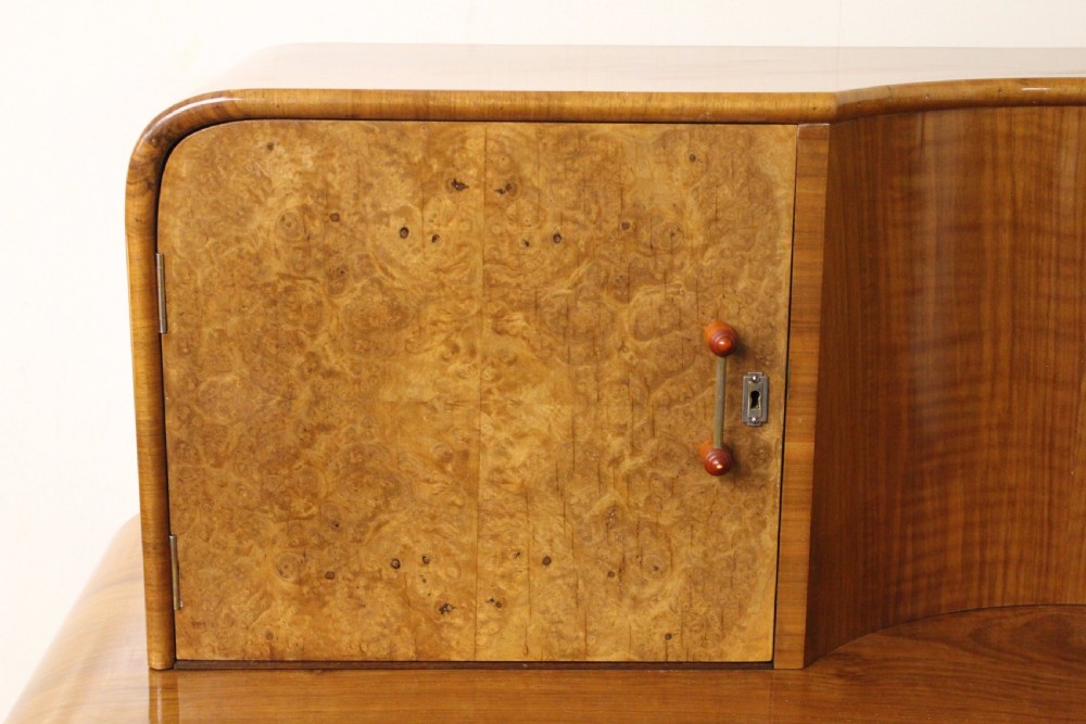 Art Deco Burr Walnut Side Cabinet View VI