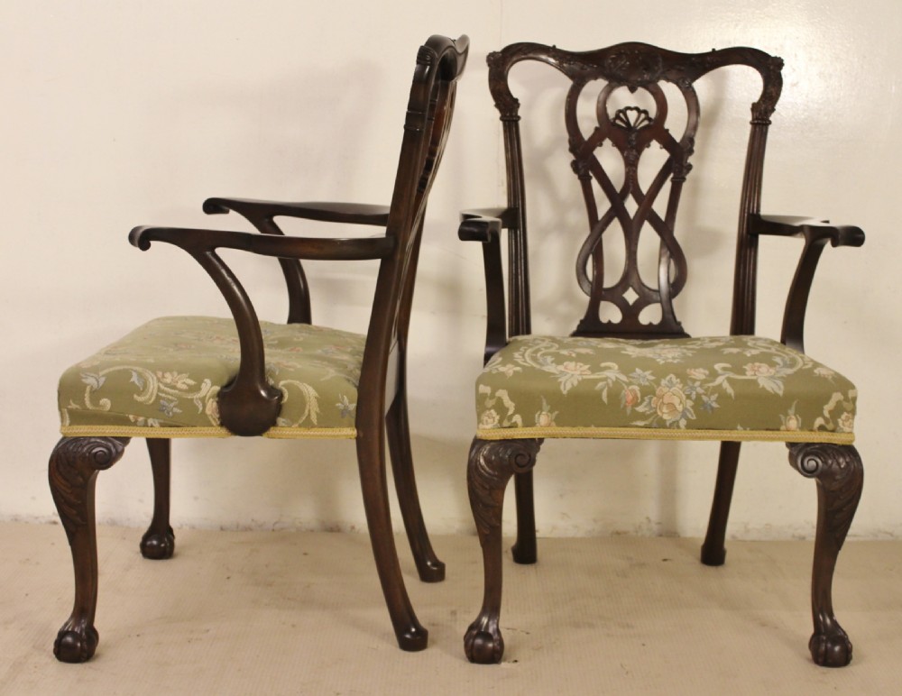 Set of 6 Chippendale Style Mahogany Dining Chairs View VIII