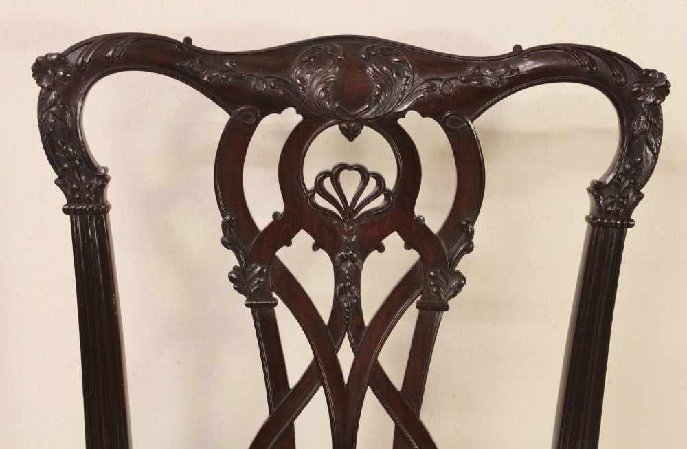 Set of 6 Chippendale Style Mahogany Dining Chairs View XIV