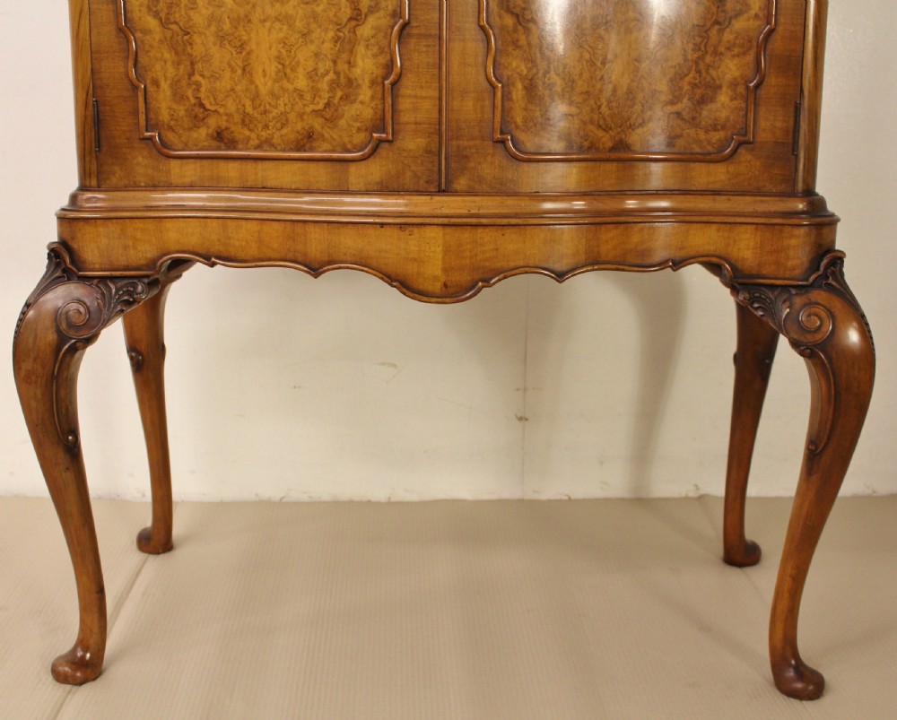 Serpentine Burr Walnut Cabinet on Stand View VI
