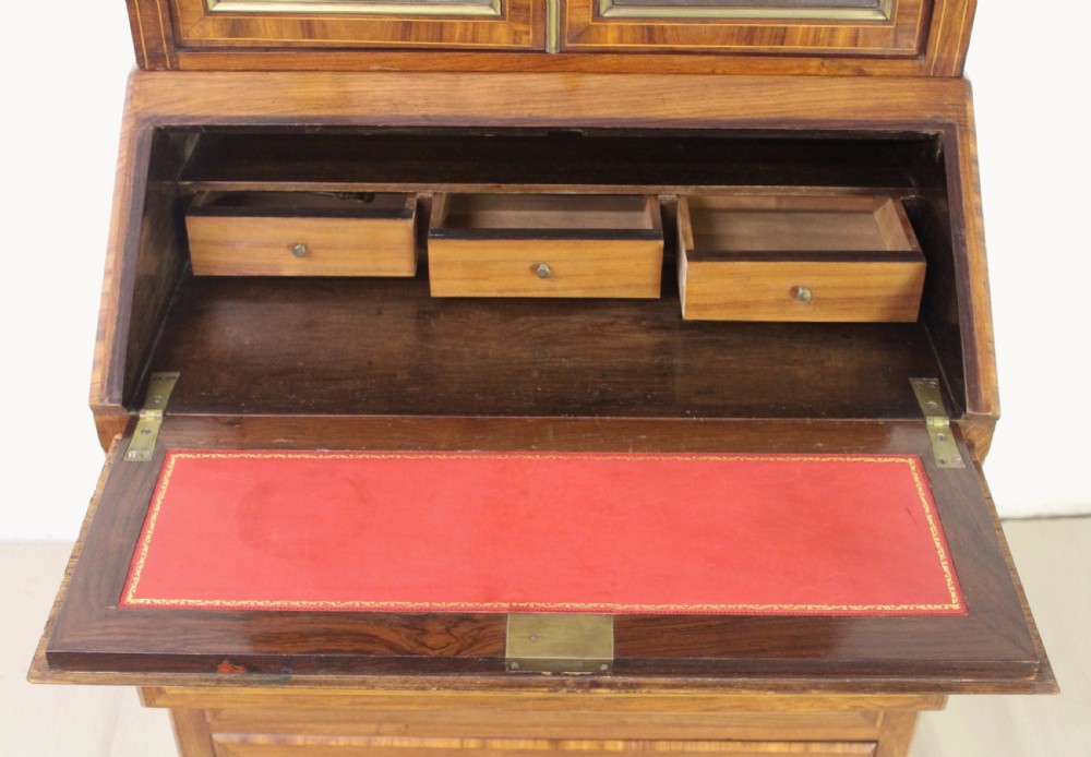 French Walnut Bureau Bookcase View II