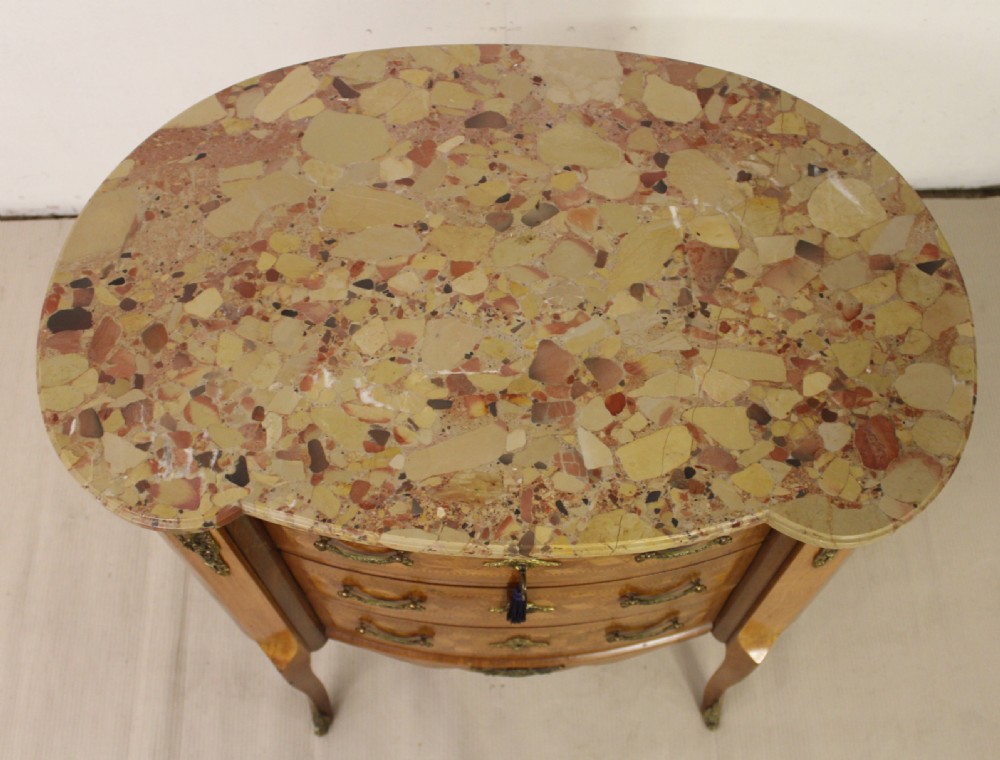 Bow Ended French Marble Topped Commode View V