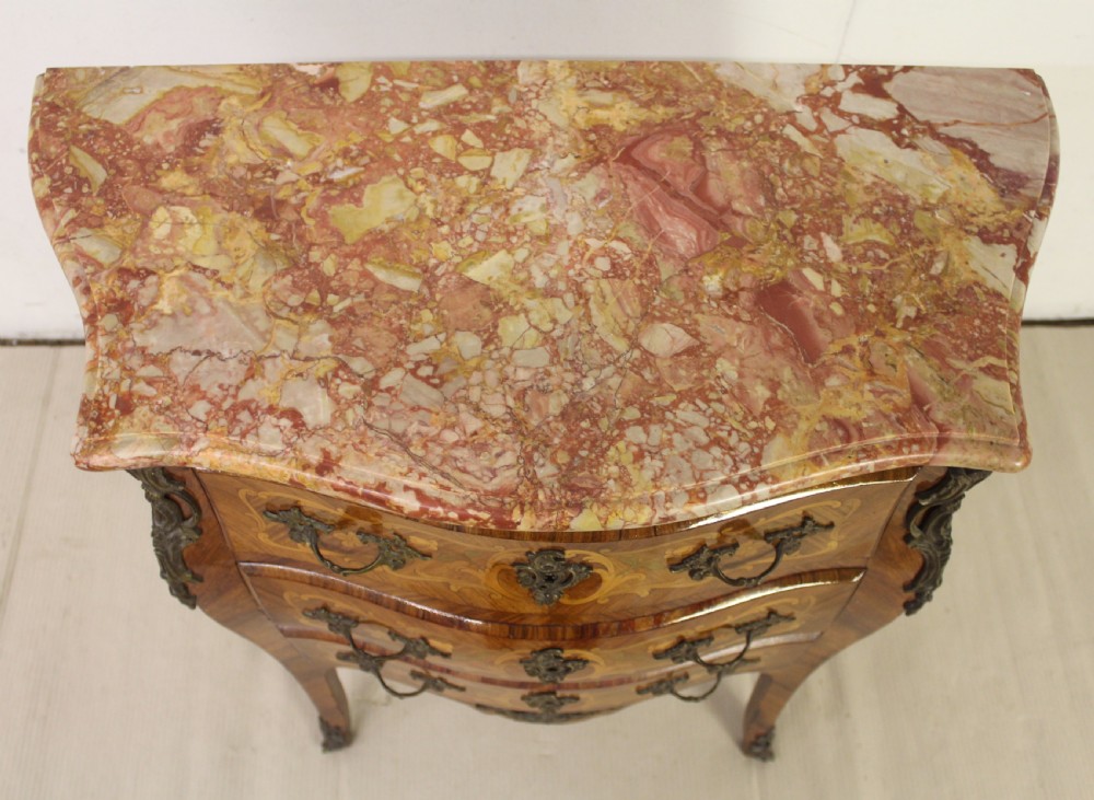 Serpentine Fronted French Marble Topped Commode View III