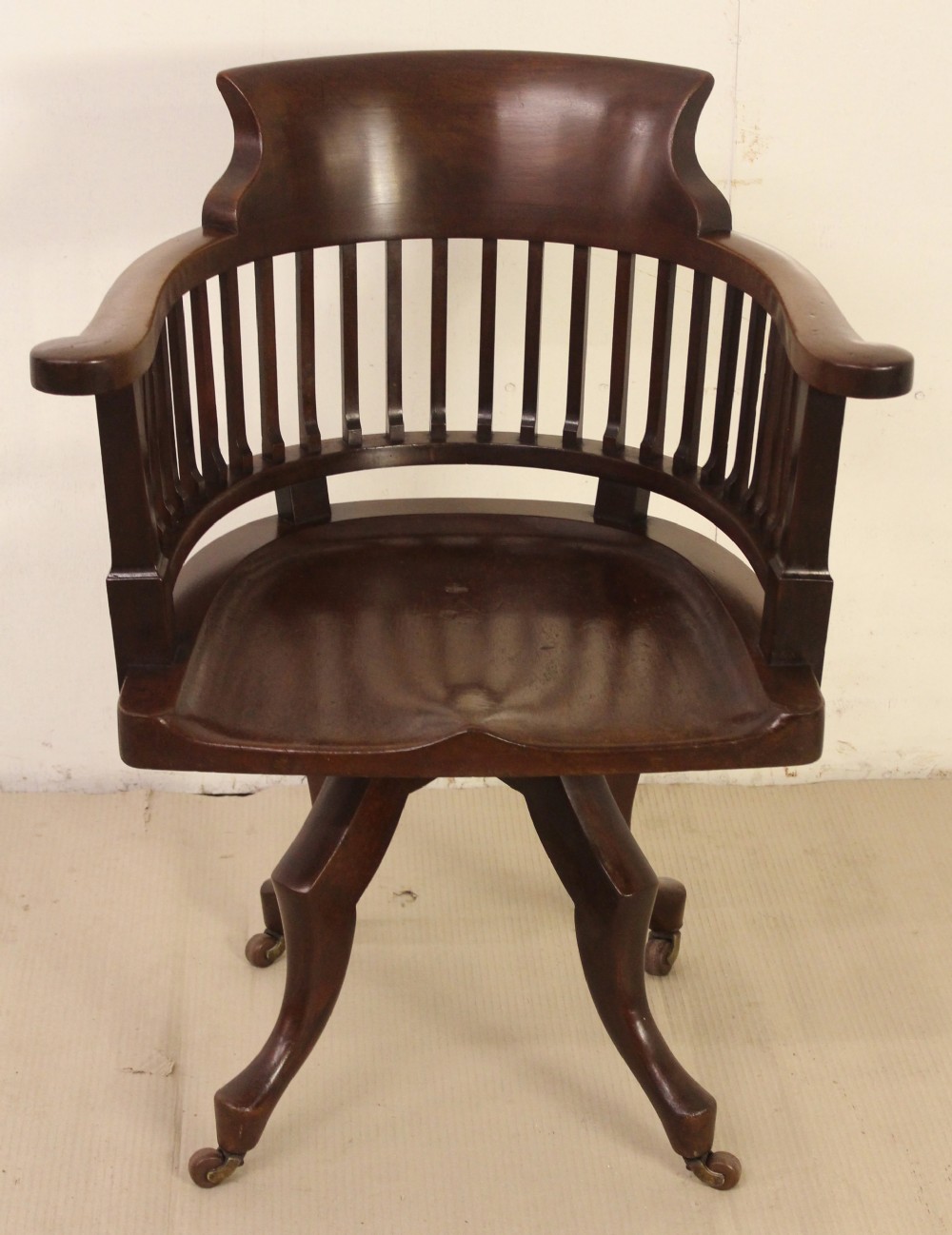 Mahogany Revolving Desk Chair
