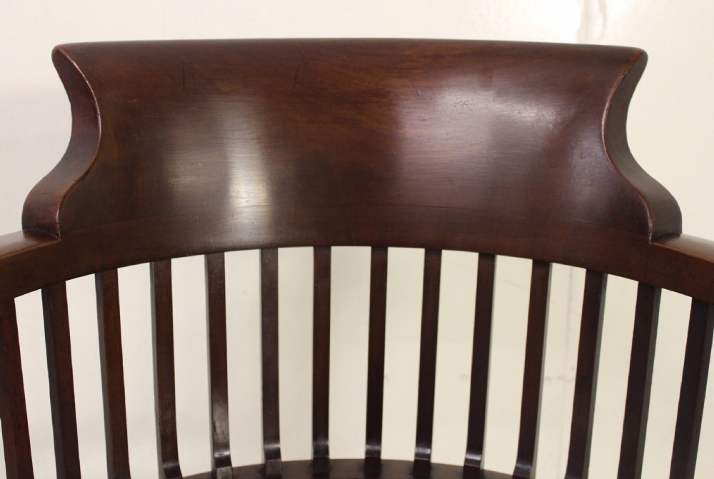 Mahogany Revolving Desk Chair View VII