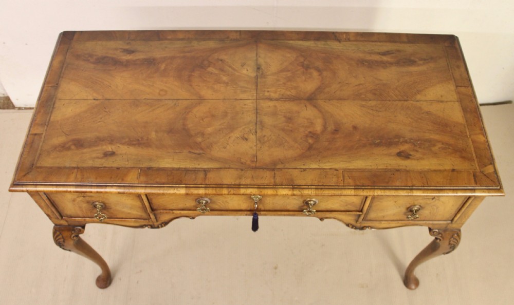 Queen Anne Style Burr Walnut Side Table View IV