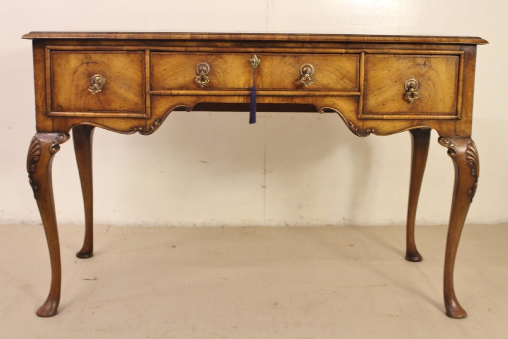 Queen Anne Style Burr Walnut Side Table View VI
